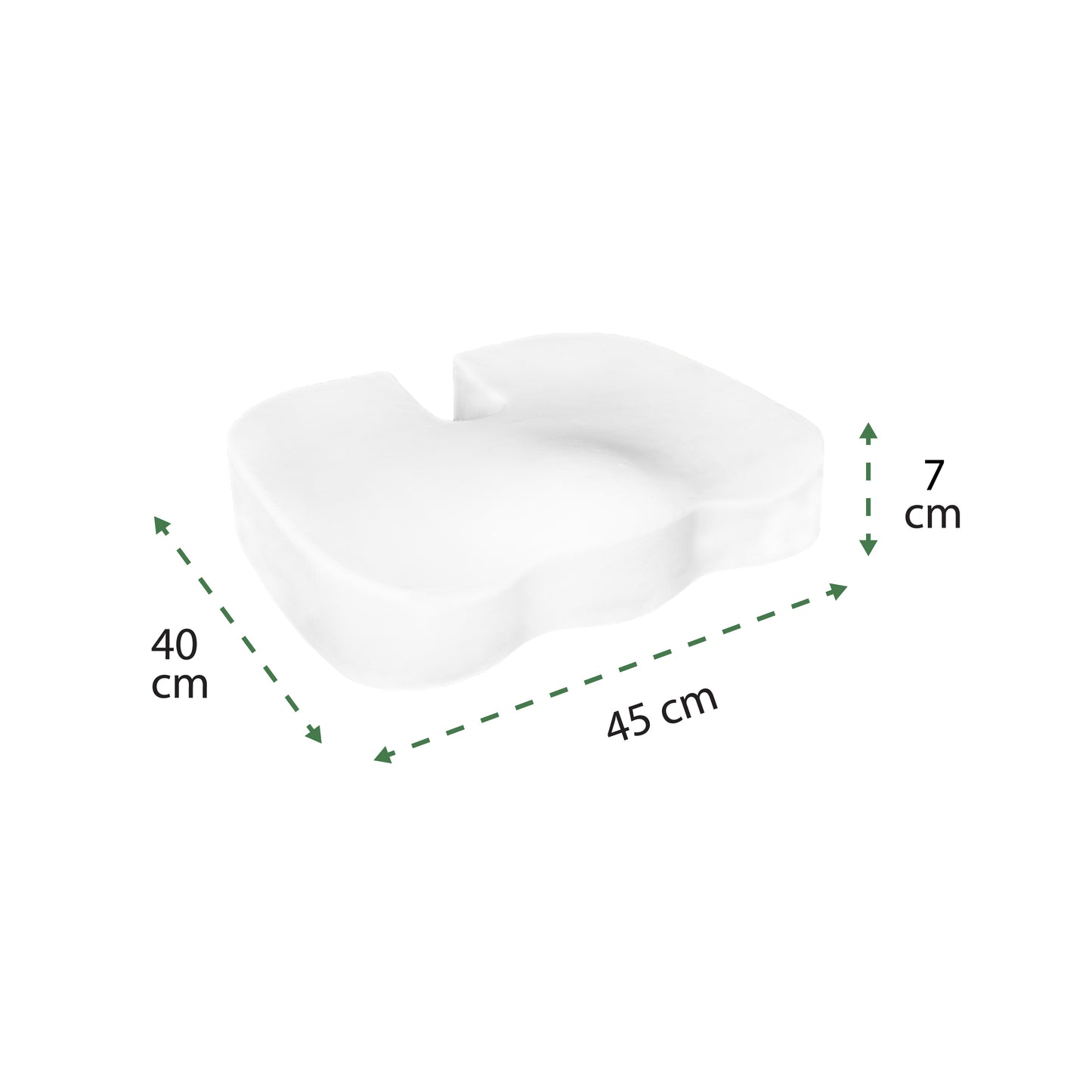 Ergonomisches Sitzkissen in Butterfly-Form-Memory Foam aus natürlicher Viskose (40x45x7 cm)