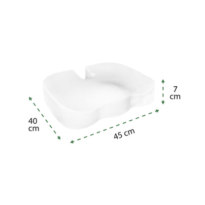 Ergonomisches Sitzkissen in Butterfly-Form-Memory Foam aus natürlicher Viskose (40x45x7 cm)