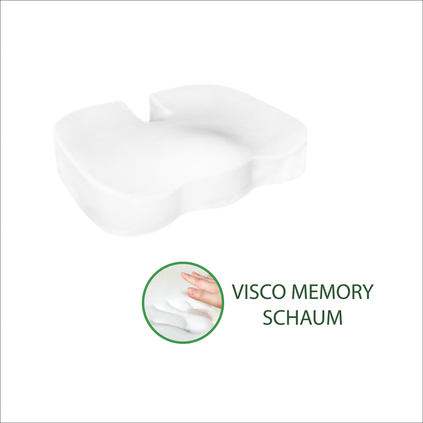 Ergonomisches Sitzkissen in Butterfly-Form-Memory Foam aus natürlicher Viskose (40x45x7 cm)