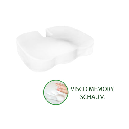 Ergonomisches Sitzkissen in Butterfly-Form-Memory Foam aus natürlicher Viskose (40x45x7 cm)