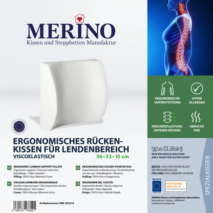 Ergonomisches Rückenkissen mit Memory-Foam