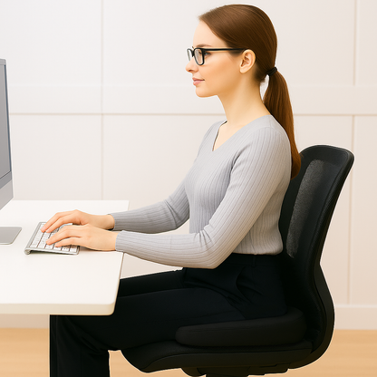 Ergonomisches Sitzkissen in Butterfly-Form-Memory Foam aus natürlicher Viskose (40x45x7 cm)