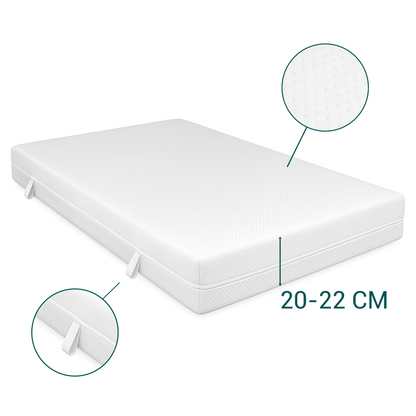 Matratzenbezug in Premium Qualität I Atmungsaktiver Matratzen Bezug mit Reißverschluss