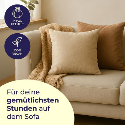 Serie “Easy Classic” Kopfkissen Set | Innenkissen | Schlafkissen | Füllkissen mit Reißverschluss