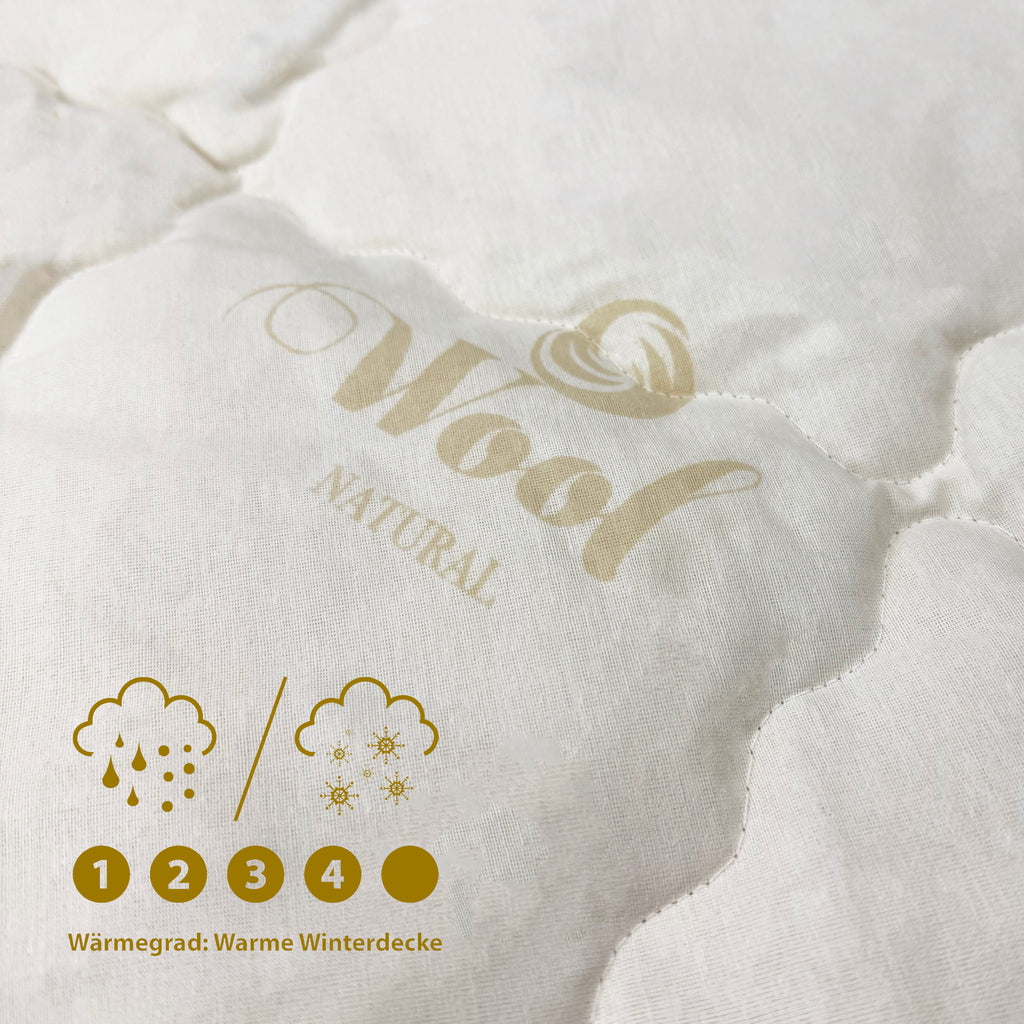 Premium Schafschurwolle Steppbettdecke – Natürlich & Atmungsaktiv