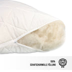 Premium Perle Schafschurwolle Kissen – Natürlich, Atmungsaktiv & Temperaturregulierend