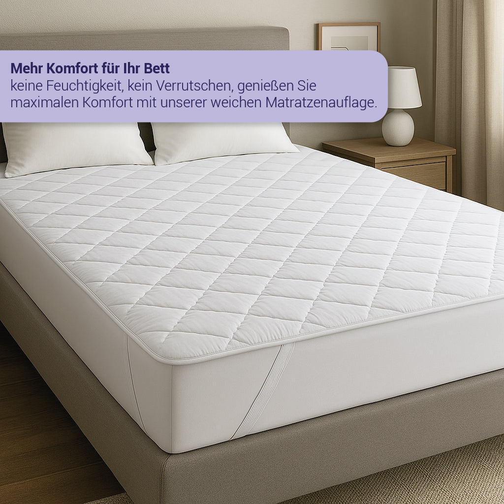 Topper Matratzenauflage – Weicher & pflegeleichter Matratzenschoner aus Microfaser