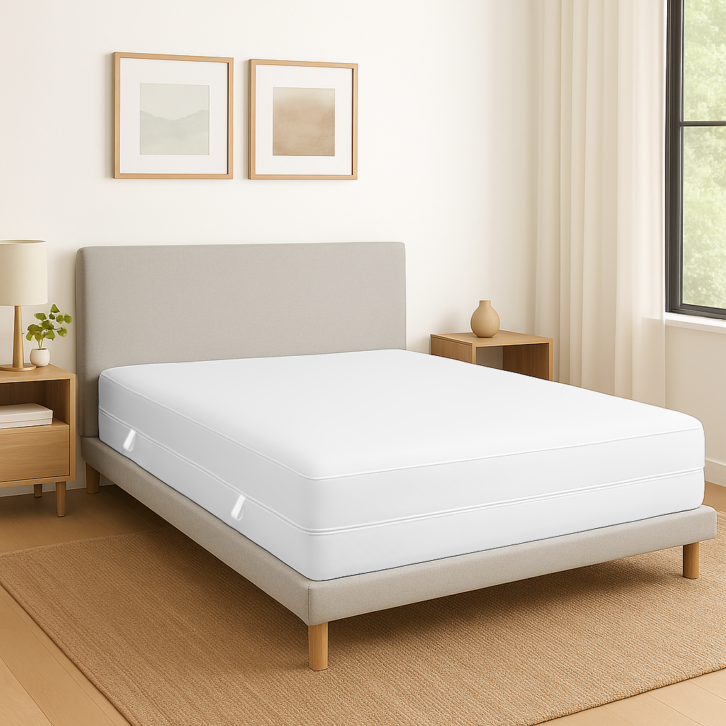 Matratzenbezug in Premium Qualität I Atmungsaktiver Matratzen Bezug mit Reißverschluss