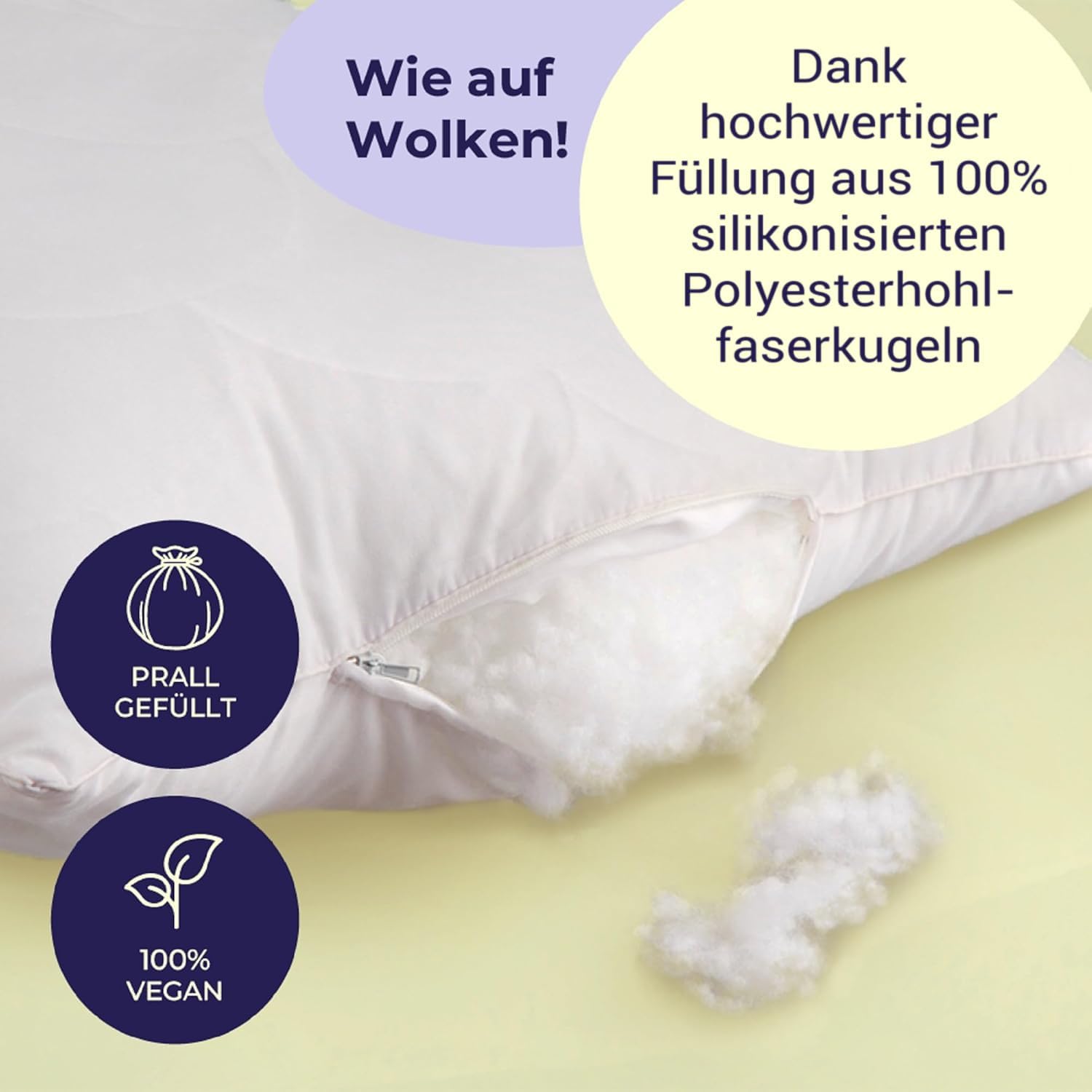 Premium Perle Nackenrolle – Weiches & formstabiles Nackenstützkissen mit verstepptem Baumwollbezug