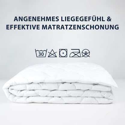 Topper Matratzenauflage – Weicher & pflegeleichter Matratzenschoner aus Microfaser