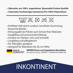 Premium Full-Fitted Matratzenschoner | Inkontinenzunterlage für Allergiker geeignet