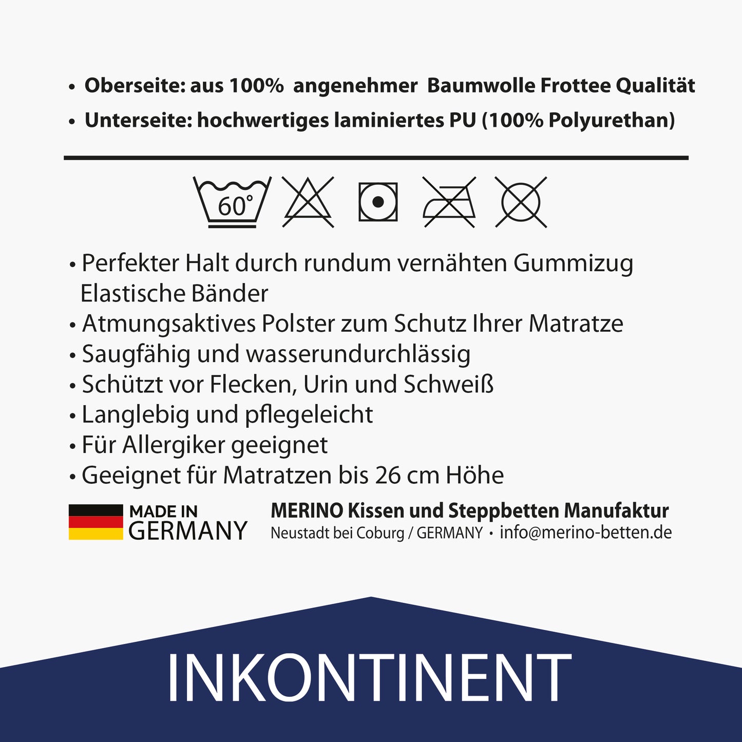 Premium Full-Fitted Matratzenschoner | Wasserdichte & atmungsaktive Schutzauflage