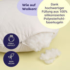 Perle Premium Rundkissen – Weiches & formstabiles rundes Kopfkissen
