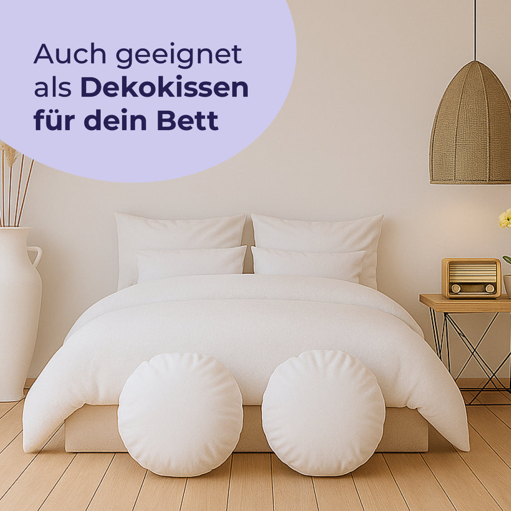 Perle Premium Rundkissen – Weiches & formstabiles rundes Kopfkissen