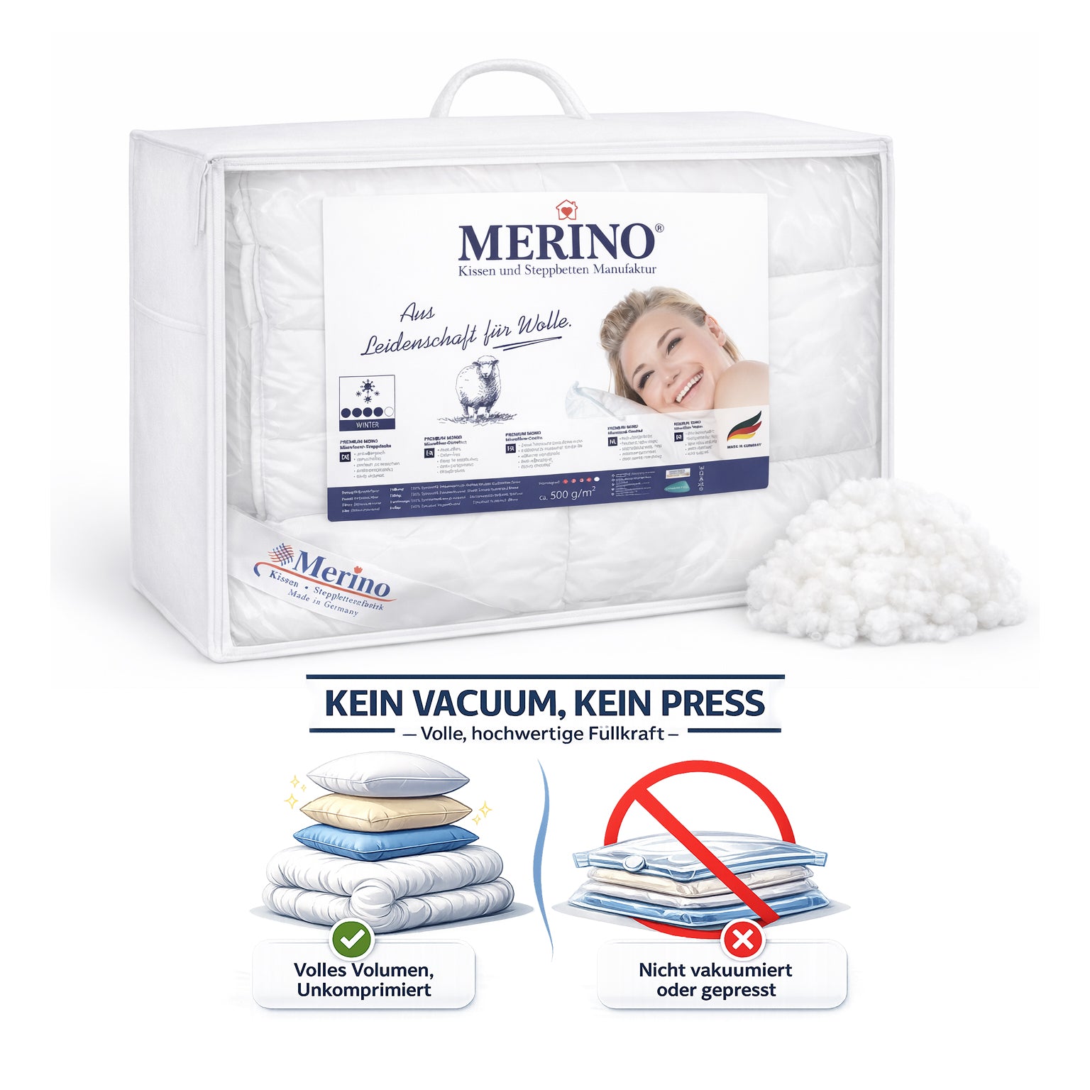 Mono Premium Microfaser Steppdecke - Ganzjähriger Schlafkomfort