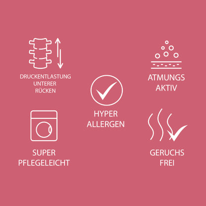 Merino Stuhlsitzkissen Rosenmuster – 4er Set für Innen & Außen