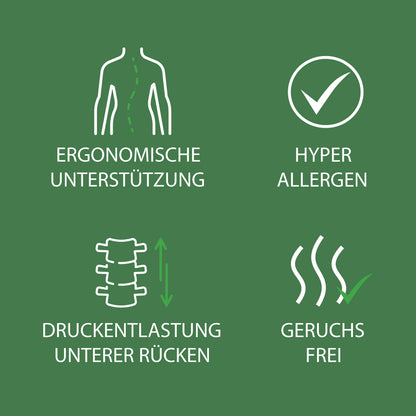 Ergonomisches Sitzkissen in Butterfly-Form-Memory Foam aus natürlicher Viskose (40x45x7 cm)