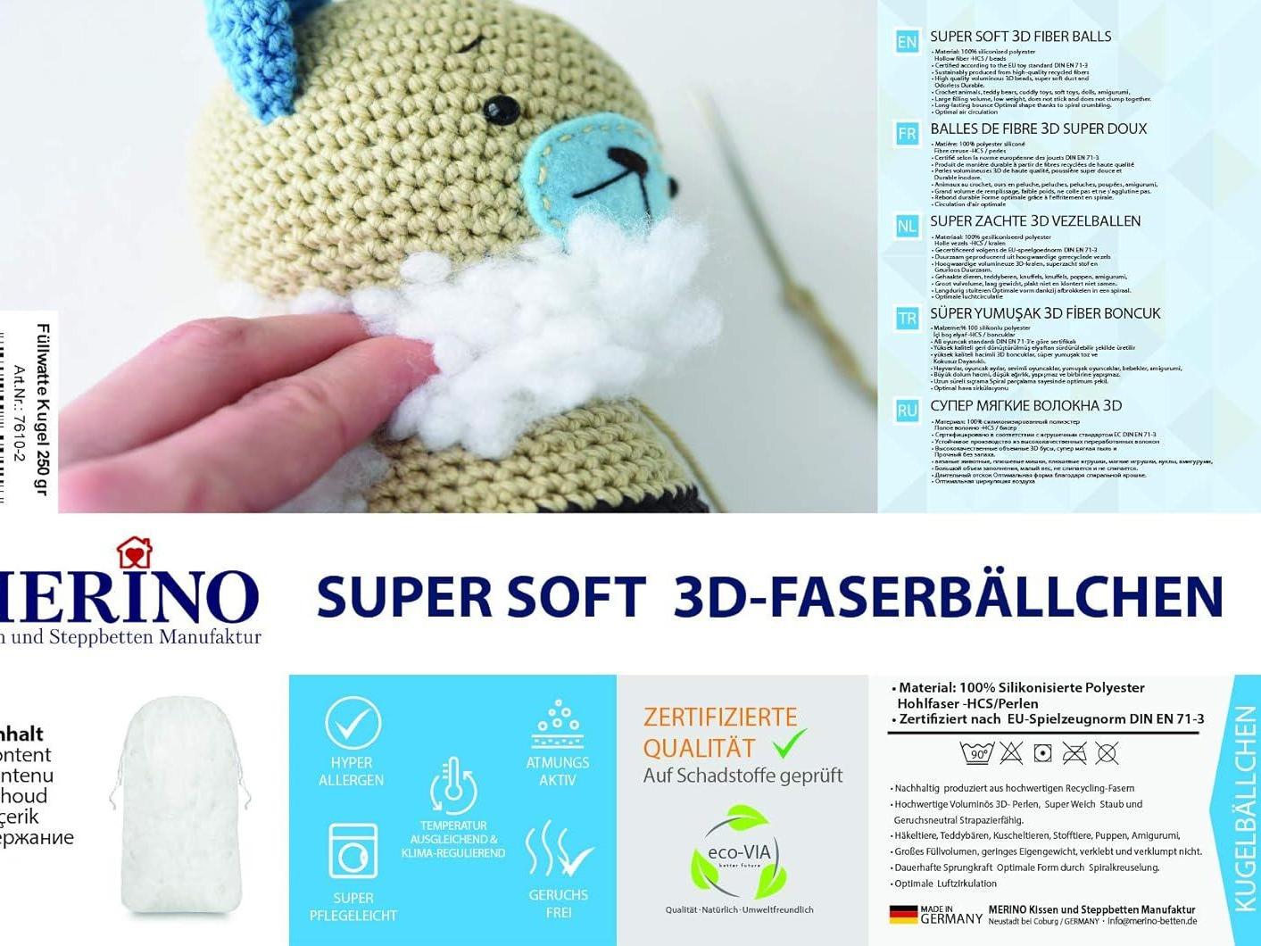 Füllwatte – 3D Faserbällchen aus 100 % silikonisiertem Polyester