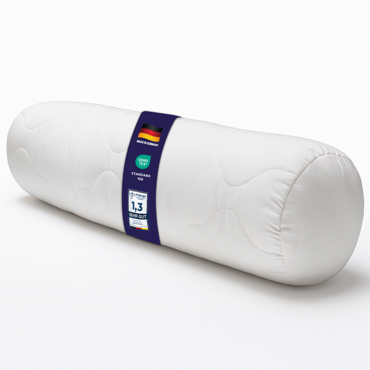 Premium Perle Nackenrolle – Weiches & formstabiles Nackenstützkissen mit verstepptem Baumwollbezug