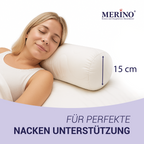 Premium Perle Nackenrolle – Weiches & formstabiles Nackenstützkissen mit verstepptem Baumwollbezug