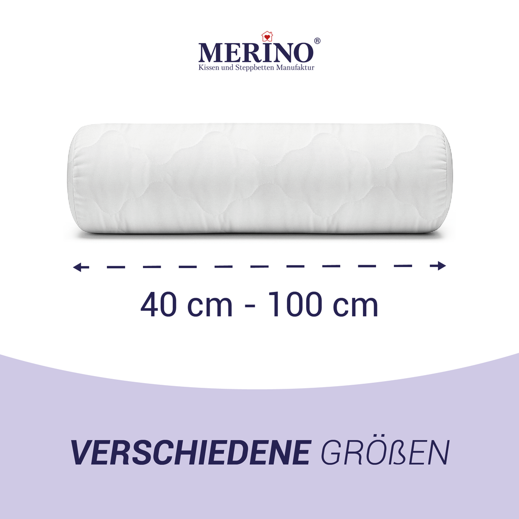 Premium Perle Nackenrolle – Weiches & formstabiles Nackenstützkissen mit verstepptem Baumwollbezug
