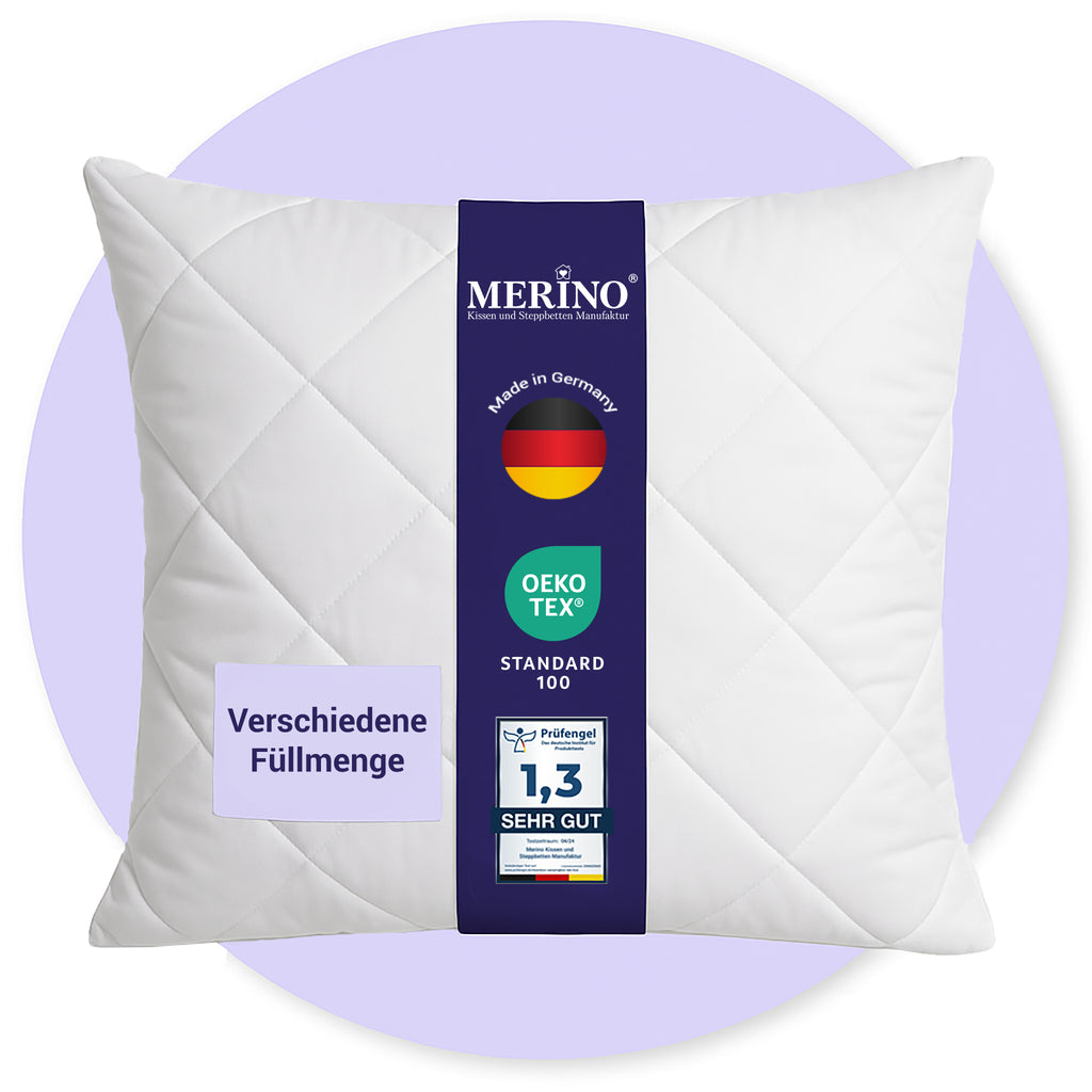 Serie “Perle” Premium Kopfkissen - Verstepptes Kissen mit Reißverschluss