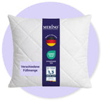 Serie “Perle” Premium Kopfkissen - Verstepptes Kissen mit Reißverschluss