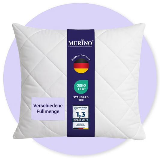 Serie “Perle” Premium Kopfkissen - Verstepptes Kissen mit Reißverschluss