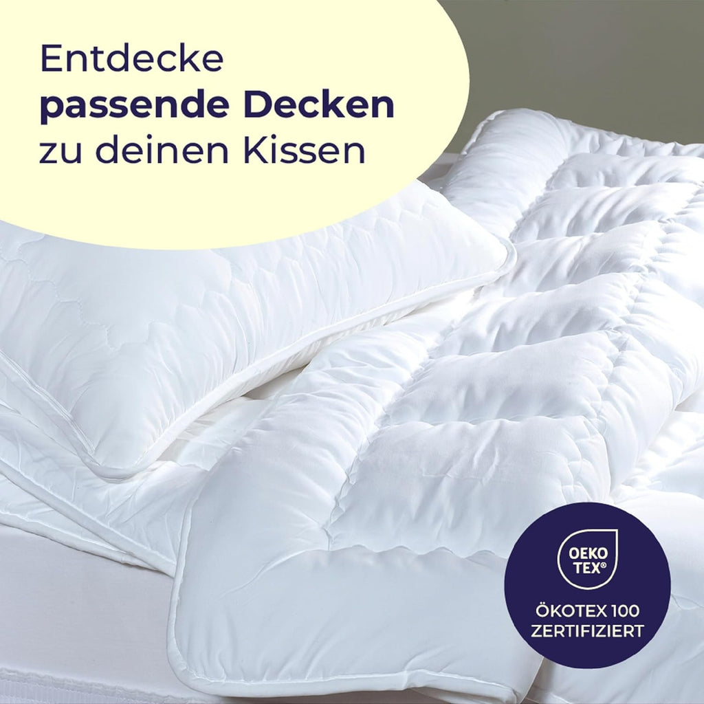 Serie “Perle” Premium Kopfkissen - Verstepptes Kissen mit Reißverschluss